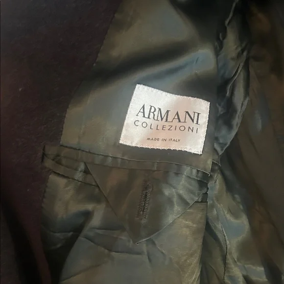 ARMANI dark grey overcoat - size 8 - Picture 3 of 5